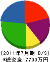 大山タタミ店 貸借対照表 2011年7月期