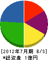 益田建設 貸借対照表 2012年7月期