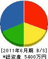 上野工業 貸借対照表 2011年6月期