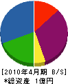 紫陽工業 貸借対照表 2010年4月期
