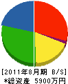 井戸竹 貸借対照表 2011年8月期