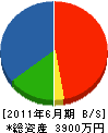 田村設備 貸借対照表 2011年6月期