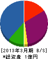 若松海事 貸借対照表 2013年3月期