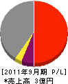 埼玉ユニオンサービス 損益計算書 2011年9月期