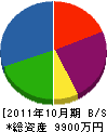 大松電機商会 貸借対照表 2011年10月期