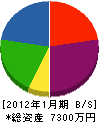 石田工務店 貸借対照表 2012年1月期