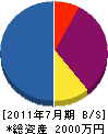 細江電気商会 貸借対照表 2011年7月期