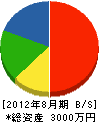本田工業所 貸借対照表 2012年8月期