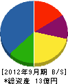 西中洲樋口建設 貸借対照表 2012年9月期