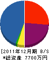 タクミ電設 貸借対照表 2011年12月期