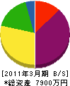 嶋津電気 貸借対照表 2011年3月期