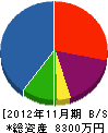 入川建設 貸借対照表 2012年11月期