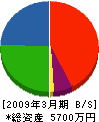 松本工務店 貸借対照表 2009年3月期