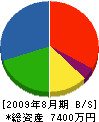 山田電気 貸借対照表 2009年8月期