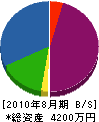 江原建設 貸借対照表 2010年8月期