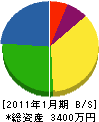 上田信州電機 貸借対照表 2011年1月期