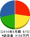 河田有紀地質基礎 貸借対照表 2010年8月期