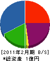 島崎建具工業 貸借対照表 2011年2月期
