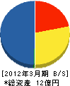 千葉東京冷機 貸借対照表 2012年3月期