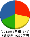 松田正電機 貸借対照表 2012年8月期