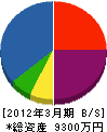 上野建設 貸借対照表 2012年3月期
