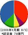 松林工業薬品 貸借対照表 2008年8月期