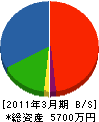 丸一防災 貸借対照表 2011年3月期