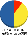 天ノ川建設 貸借対照表 2011年6月期