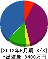 中日本緑化 貸借対照表 2012年6月期