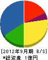 佐藤設備興業 貸借対照表 2012年9月期