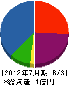 井上砂利店 貸借対照表 2012年7月期