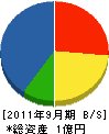 椿坂電機 貸借対照表 2011年9月期