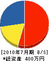 ヤマサ 貸借対照表 2010年7月期