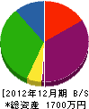 多田組 貸借対照表 2012年12月期