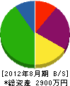 伊大知総業 貸借対照表 2012年8月期