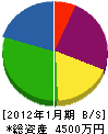 松繁塗装店 貸借対照表 2012年1月期