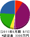 小坂設備 貸借対照表 2011年6月期