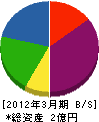 福島地下開発 貸借対照表 2012年3月期