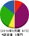 西野建材店 貸借対照表 2010年8月期