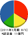 東栄化学 貸借対照表 2011年3月期