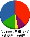 戸島工業 貸借対照表 2010年4月期