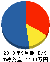 ニシ電気工事 貸借対照表 2010年9月期