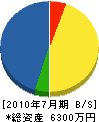 新岡本組 貸借対照表 2010年7月期