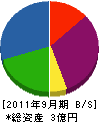 エヌケー製作所 貸借対照表 2011年9月期