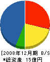 東野建設工業 貸借対照表 2008年12月期
