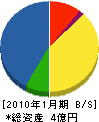 日本車輛洗滌機 貸借対照表 2010年1月期