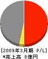 増島エアーサービス 損益計算書 2009年3月期