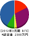 泉防災 貸借対照表 2012年3月期