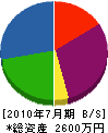 八つ葉園材 貸借対照表 2010年7月期