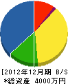 池田塗装工事 貸借対照表 2012年12月期
